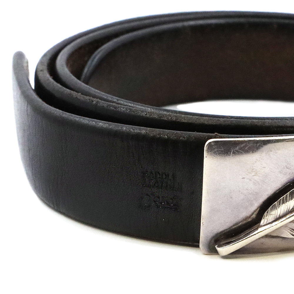 ゴローズ【 goro's 】プレーン特大フェザー付き角バックルベルト