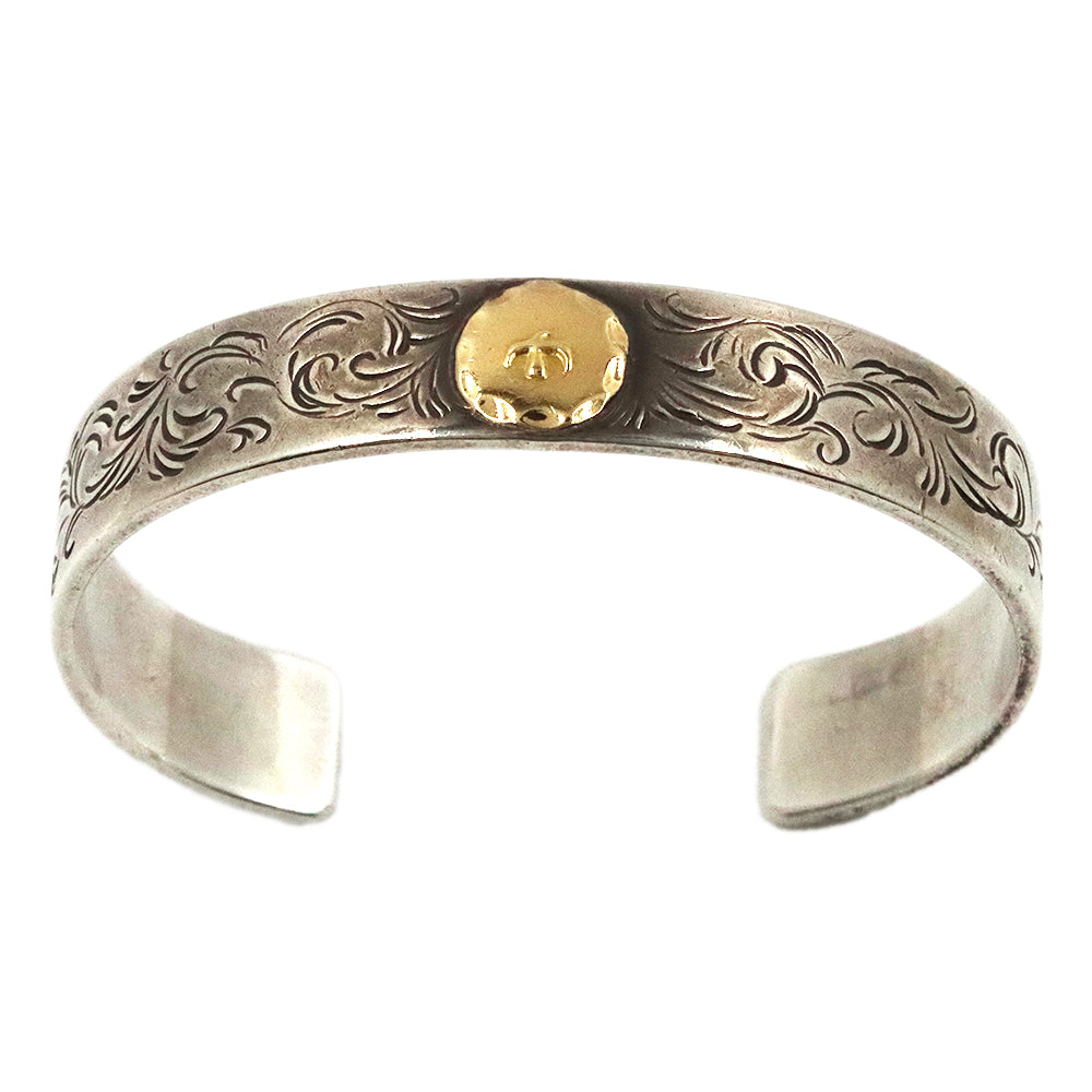 ゴローズ【 goro's 】唐草彫り平打ちブレス（S）