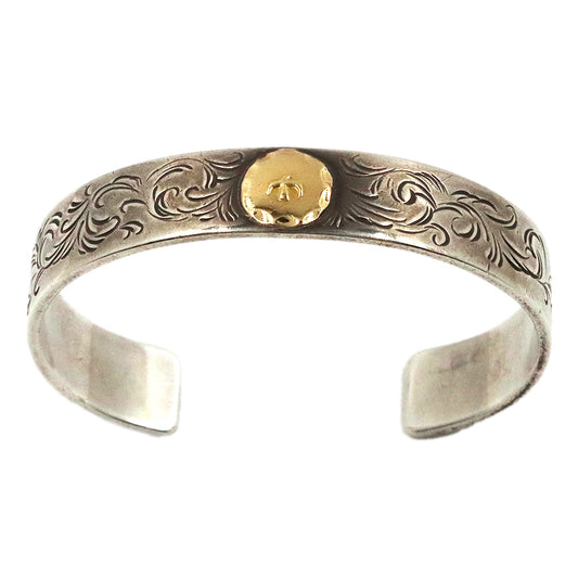 ゴローズ【 goro's 】唐草彫り平打ちブレス（S）