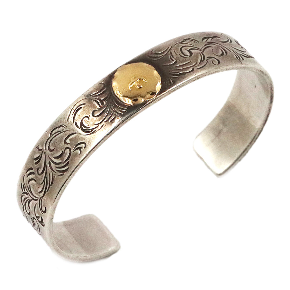 ゴローズ【 goro's 】唐草彫り平打ちブレス（S）