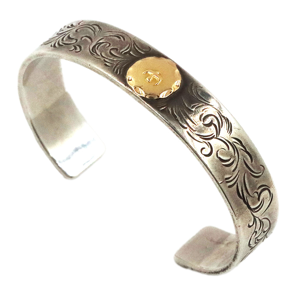 ゴローズ【 goro's 】唐草彫り平打ちブレス（S）