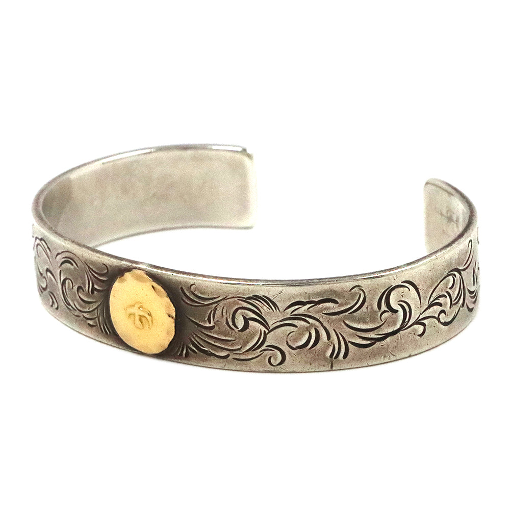 ゴローズ【 goro's 】唐草彫り平打ちブレス（S）