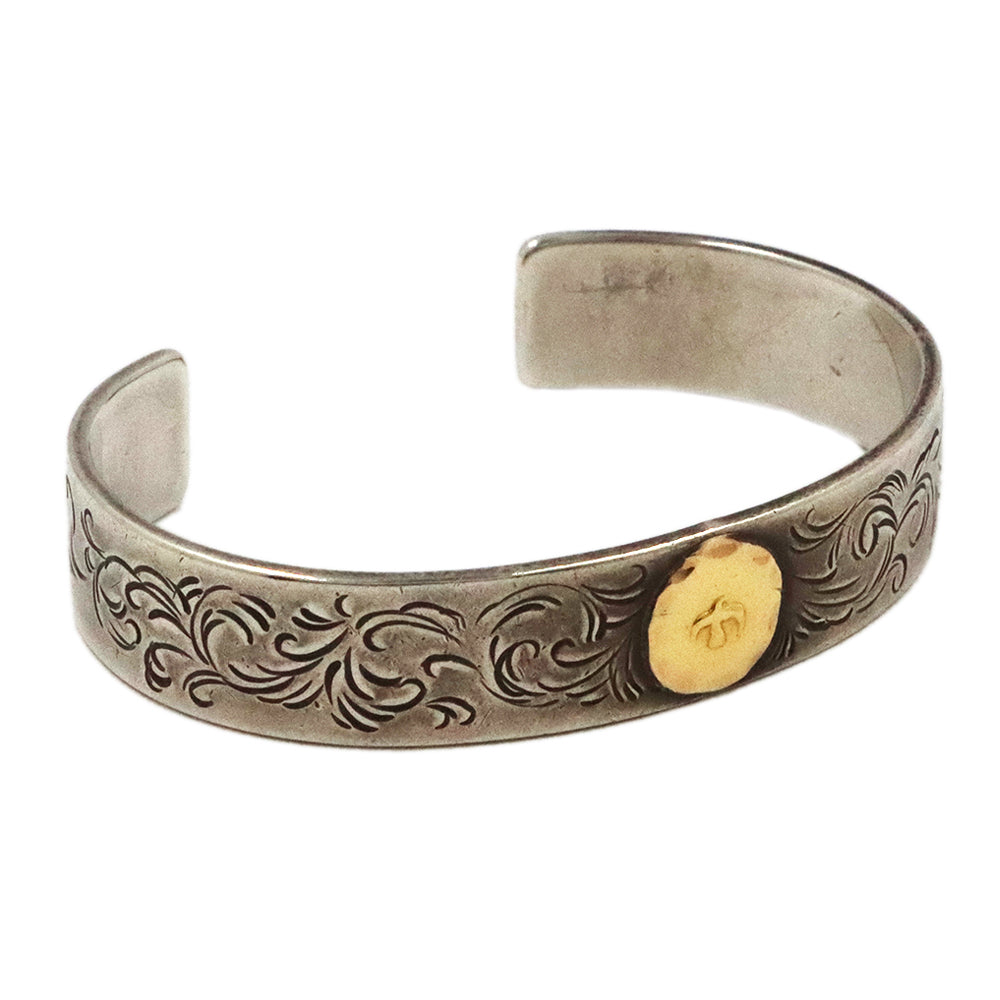 ゴローズ【 goro's 】唐草彫り平打ちブレス（S）