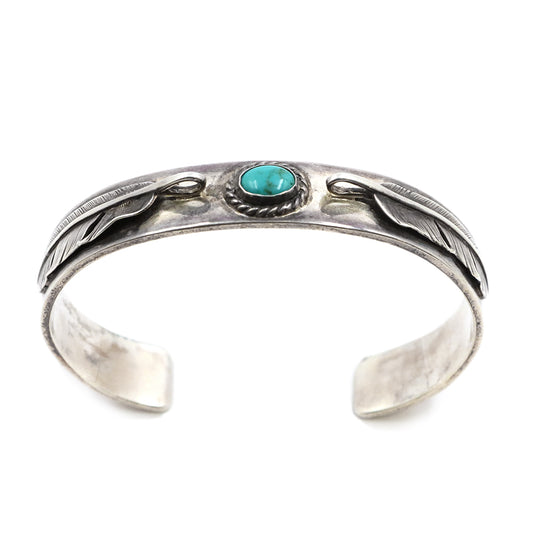 ゴローズ【 goro's 】Wフェザー銀縄ターコイズブレス（M）