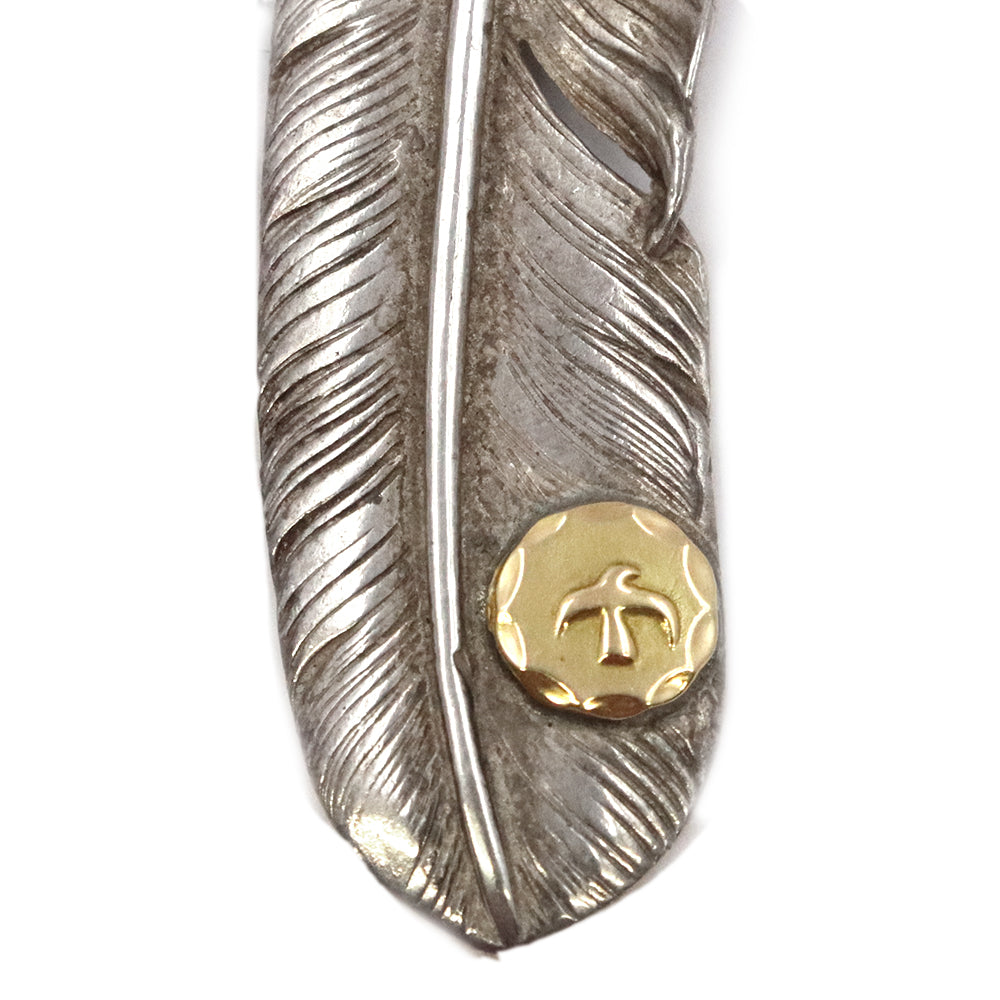 ゴローズ【 goro's 】銀爪メタル付きフェザー（左）