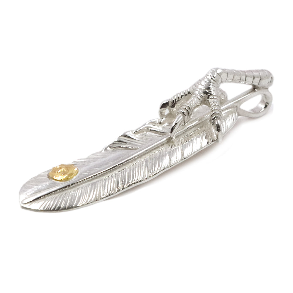 ゴローズ【 goro's 】銀爪メタル付きフェザー（右）