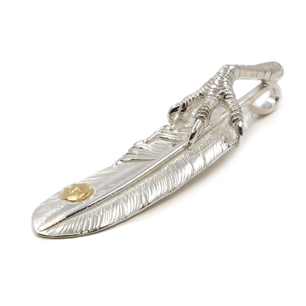 ゴローズ【 goro's 】銀爪メタル付き特大フェザー（右）