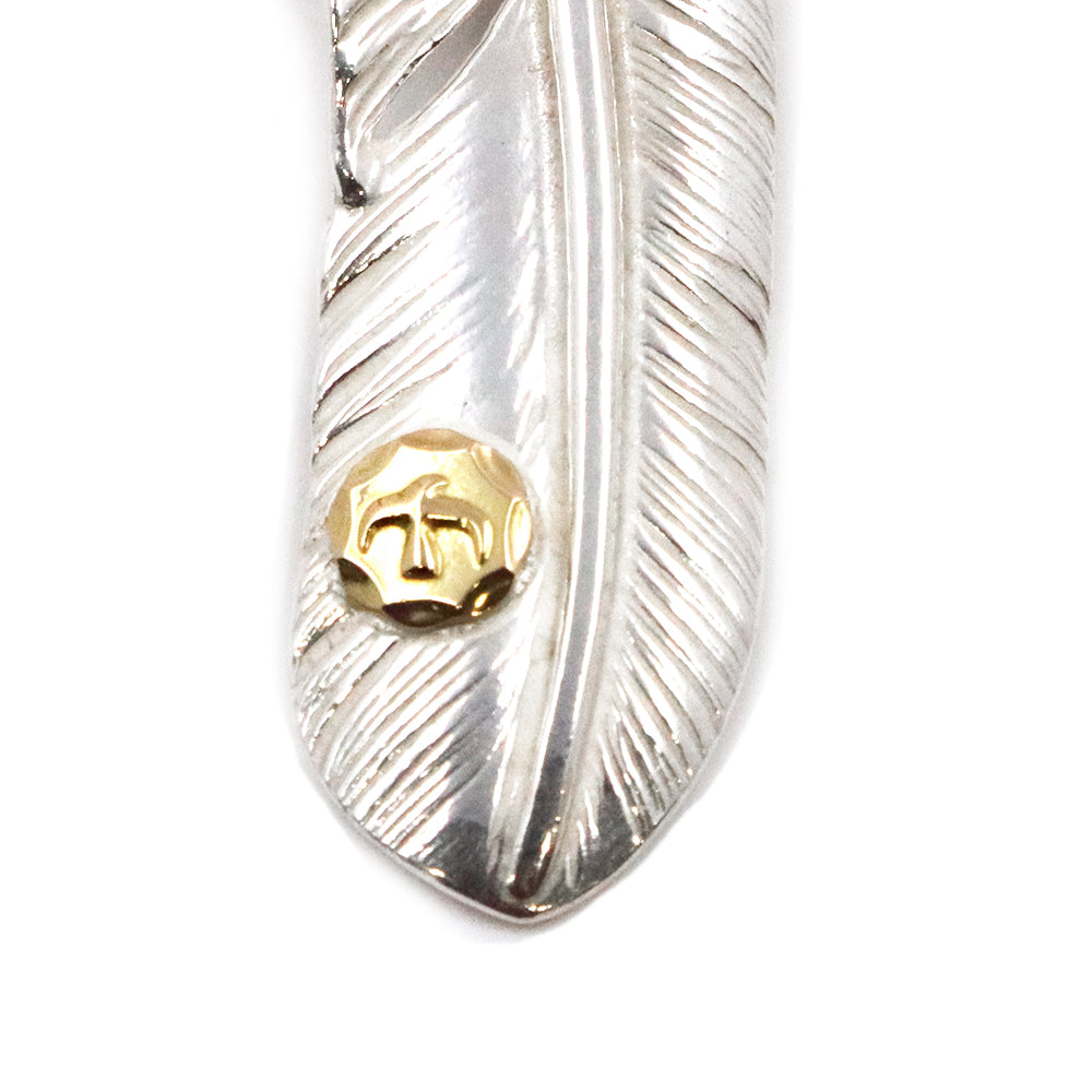 ゴローズ【 goro's 】銀爪メタル付き特大フェザー（右）